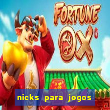 nicks para jogos de tiro